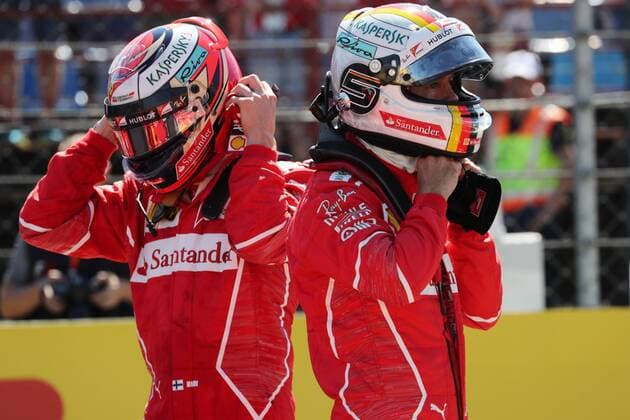 Hungarian Grand Prix, Hungaroring 27 - 30 July 2017 29.07.2017 - Qualifying, Kimi Raikkonen (FIN) Scuderia Ferrari SF70H and Sebastian Vettel (GER) Scuderia Ferrari SF70H 