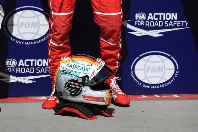 July 29th 2017, Hungaroring, Mogyor& xf3;d, Hungary; Formula One Grand Prix of Hungary, qualification sessions; Sebastian Vettel - Scuderia Ferrari SF70H takes pole ahead of tomorrows race followed by team mate Kimi Raikkonen and Valtteri Bottas - Mercedes AMG Petronas F1 W08 EQ Energy+ xOctanex  ActionPlus11907167