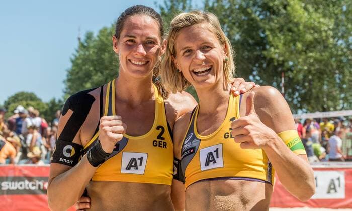 Bilder des Tages - SPORT FIVB Beach volleyball Beachvolleyball World Championships Vienna 2017 am 29.07.2017 Kira WALKENHORST, Laura LUDWIG (GER); FIVB Beach Volleyball World Championships Vienna 2017 am 29.07.2017, Donauinsel Wien (Oesterreich). xPWx