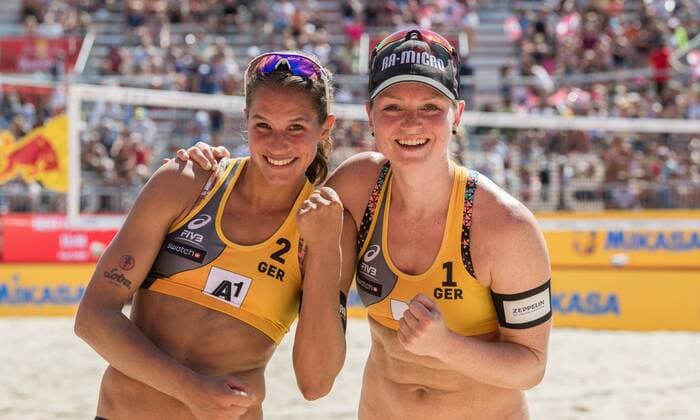 FIVB Beach volleyball Beachvolleyball World Championships Vienna 2017 am 29.07.2017 Chantal LABOUREUR, Julia SUDE (GER); FIVB Beach Volleyball World Championships Vienna 2017 am 29.07.2017, Donauinsel Wien (Oesterreich). xPWx