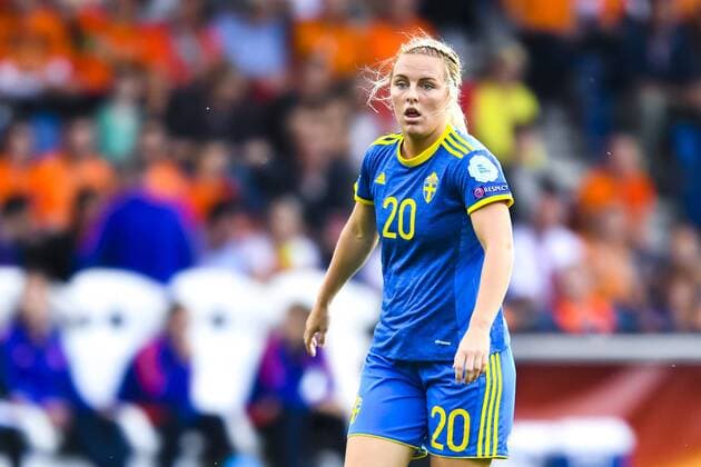 Fußball, Frauen EM, Niederlande - Schweden 170729 Sveriges Mimmi Larsson i kvartsfinalen mellan Holland och Sverige under dag 14 av fotbolls-EM den 29 juli 2017 i Doetinchem.  Copyright: CARLxSANDIN BB170729CS100