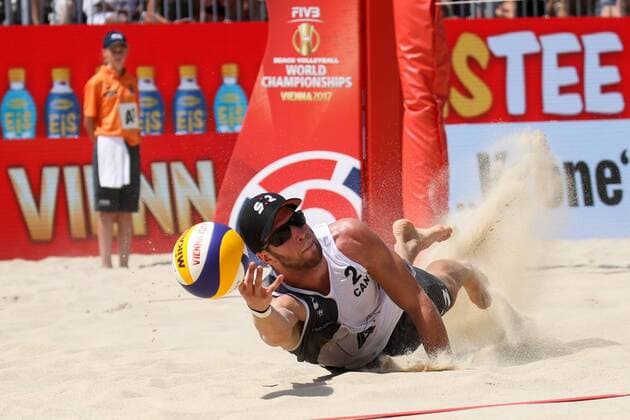 Beach volleyball Beachvolleyball - FIVB World Championships 2017 VIENNA,AUSTRIA,30.JUL.17 - BEACH VOLLEYBALL - FIVB World Championships, men. Image shows Sam Schachter (CAN). GEPAxpictures xMaticxKlansek