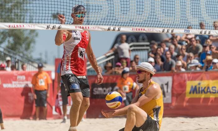FIVB Beach volleyball Beachvolleyball World Championships Vienna 2017 am 30.07.2017 Lars FLUEGGEN (GER); FIVB Beach Volleyball World Championships Vienna 2017 am 30.07.2017, Donauinsel Wien (Oesterreich). xPWx