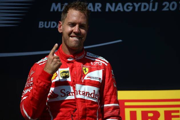 Hungarian Grand Prix, Hungaroring 27 - 30 July 2017 30.07.2017 - Race, Sebastian Vettel (GER) Scuderia Ferrari SF70H race winner 