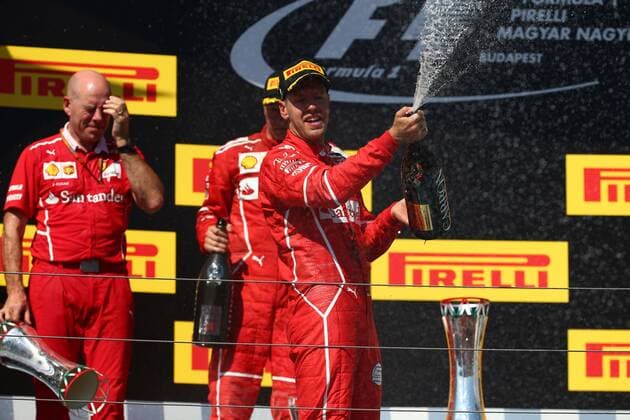 Hungarian Grand Prix, Hungaroring 27 - 30 July 2017 30.07.2017 - Race, Sebastian Vettel (GER) Scuderia Ferrari SF70H race winner 
