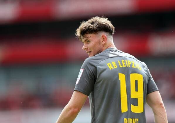 RB Leipzig s Oliver Burke in action during the pre season match at the Emirates Stadium, London. Picture date 30th July 2017. Picture credit should read: David Klein Sportimage EDITORIAL USE ONLY. No use with unauthorised audio, video, data, fixture lists, club league logos or live services. Online in-match use limited to 120 images, no video emulation. No use in betting, games or single club league player publications.