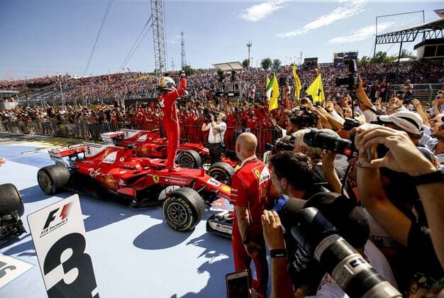 Bilder des Tages - SPORT Motorsports: FIA Formula One World Championship WM Weltmeisterschaft 2017, Grand Prix of Hungary, 5 Sebastian Vettel (GER, Scuderia Ferrari), Budapest Hungary xHOCHxZWEIx