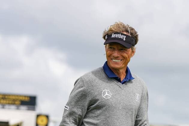 July 30th, Royal Porthcawl, Wales; The European Tour Senior Open Championship presented by Rolex, final round; Bernhard Langer GER smiles xStevexFeeneyx  ActionPlus11908389