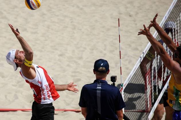 Beach volleyball Beachvolleyball - FIVB World Championships 2017 VIENNA,AUSTRIA,31.JUL.17 - BEACH VOLLEYBALL - FIVB World Championships, men. Image shows Thomas Kunert (AUT). GEPAxpictures xMaticxKlansek