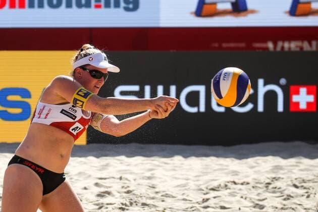 Beach volleyball Beachvolleyball - FIVB World Championships 2017 VIENNA,AUSTRIA,31.JUL.17 - BEACH VOLLEYBALL - FIVB World Championships, ladies. Image shows Katharina Schuetzenhoefer (AUT). GEPAxpictures xMaticxKlansek