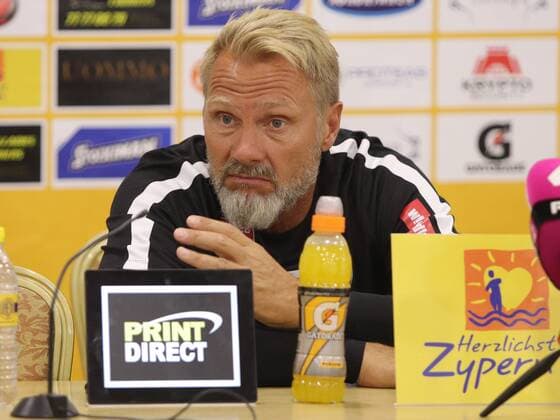 SOCCER - UEFA EL quali, Limassol vs A.Wien, preview LIMASSOL,CYPRUS,01.AUG.17 - SOCCER - UEFA Europa League qualification, AEL Limassol vs FK Austria Wien, preview, training A.Wien. Image shows head coach Thorsten Fink (A.Wien). GEPAxpictures xChristianxOrt