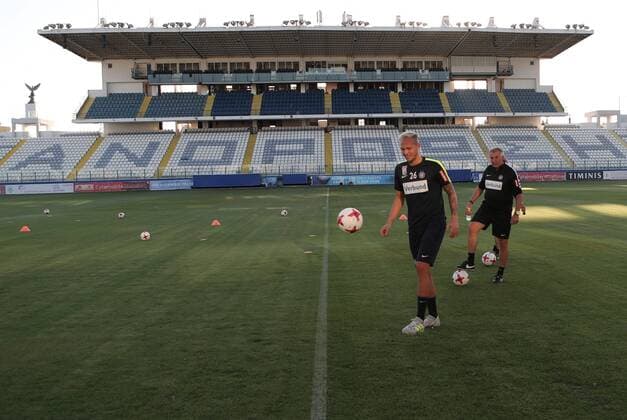 SOCCER - UEFA EL quali, Limassol vs A.Wien, preview LIMASSOL,CYPRUS,01.AUG.17 - SOCCER - UEFA Europa League qualification, AEL Limassol vs FK Austria Wien, preview, training A.Wien. Image shows Raphael Holzhauser (A.Wien). GEPAxpictures xChristianxOrt