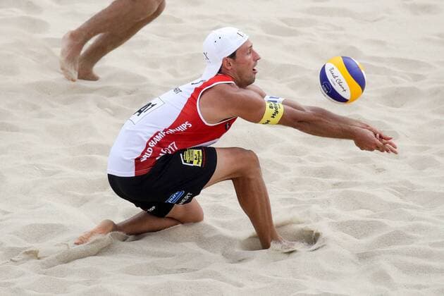 Beach volleyball Beachvolleyball - FIVB World Championships 2017 VIENNA,AUSTRIA,02.AUG.17 - BEACH VOLLEYBALL - FIVB World Championships, men. Image shows Thomas Kunert (AUT). GEPAxpictures xMaticxKlansek