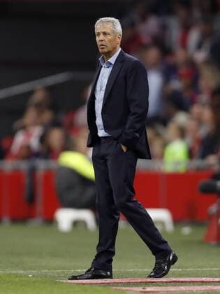 coach Lucien Favre of OCG Nice during the UEFA Champions League third round qualifying first leg match between Ajax Amsterdam and OGC Nice at the Amsterdam Arena on August 02, 2017 in Amsterdam, The Netherlands Ajax v OGC Nice UEFA Champions League 2017 2018 xVIxVIxImagesx xMauricexvanxSteenxIVx 8374466