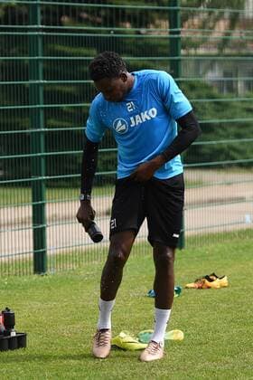 Fussball, Herren, Regionalliga Nordost, Saison 2017 18, Training BFC Dynamo, Solomon Okoronkwo (Nr. 21, BFC Dynamo), 03.08.17, Copyright: xMichaelxHundtx xMatthiasxKochx