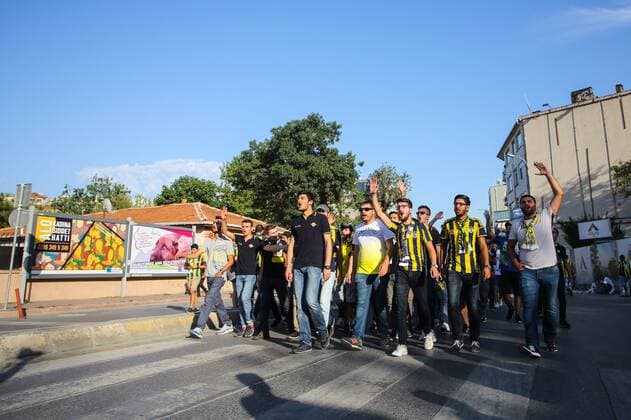 SOCCER - UEFA EL quali, Fenerbahce vs Sturm ISTANBUL,TURKEY,03.AUG.17 - SOCCER - UEFA Europa League qualification, Fenerbahce Istanbul vs SK Sturm Graz. Image shows fans of Fenerbahce. GEPAxpictures xDanielxGoetzhaber