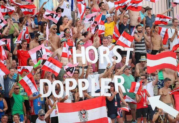 Beach volleyball Beachvolleyball - FIVB World Championships 2017 VIENNA,AUSTRIA,03.AUG.17 - BEACH VOLLEYBALL - FIVB World Championships. Image shows fans. GEPAxpictures xChristianxWalgram