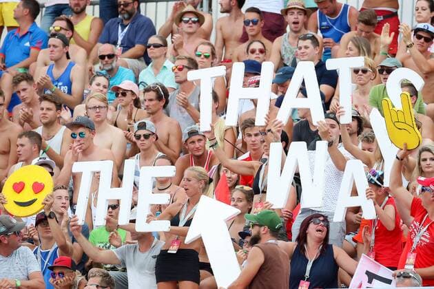 Beach volleyball Beachvolleyball - FIVB World Championships 2017 VIENNA,AUSTRIA,03.AUG.17 - BEACH VOLLEYBALL - FIVB World Championships. Image shows fans. GEPAxpictures xChristianxWalgram