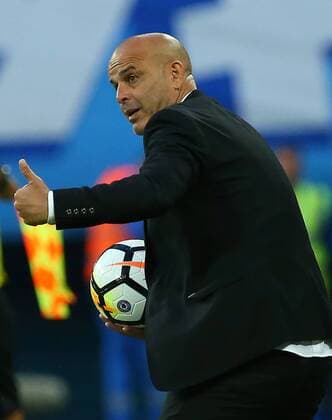 ST PETERSBURG, RUSSIA - AUGUST 3, 2017: Bnei Yehuda Tel Aviv s head coach Yossi Abukasis in the second leg of the UEFA Europa League Third qualifying round tie against Zenit St Petersburg at Krestovsky Stadium. Peter Kovalev TASS  TS05A107