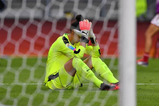 SOCCER - UEFA EURO EM Europameisterschaft Fussball 2017 BREDA,NETHERLANDS,03.AUG.17 - WOMEN SOCCER - UEFA Women s European Championship EM Europameisterschaft 2017, semifinal, Denmark vs Austria. Image shows the disappointment of Manuela Zinsberger (AUT). GEPAxpictures xFlorianxErtl