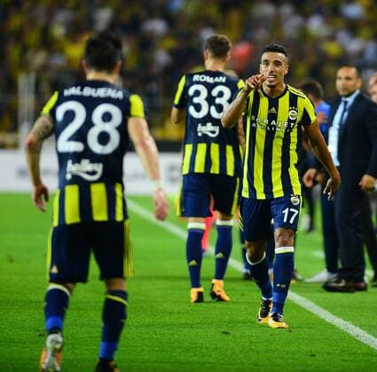 Nabil Dirar of Fenerbahce during the UEFA Europa League second leg match between Fenerbahce and Sturm Graz at Ulker Stadium in Istanbul , Turkey on 03 August 2017. 
