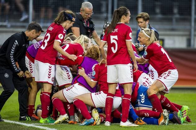 BREDA - 03-08-2017 Rat Verleghstadion. EK vrouwenvoetbal, Woman s Euro 2017, halve finale Denemarken - Oostenrijk. Denemarken wint na strafschoppen. Denemarken - Oostenrijk  x1661971x