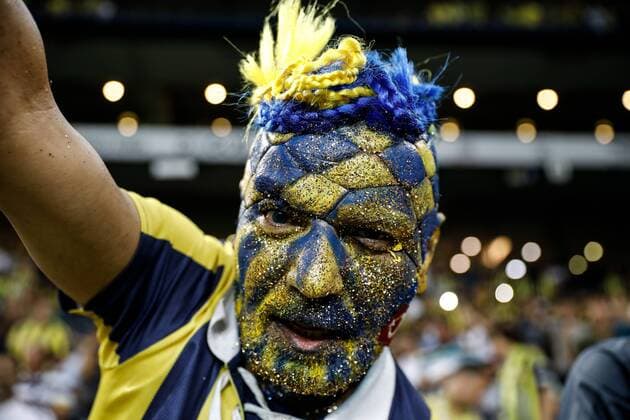 Fenerbahce supporters during the UEFA Europa League third qualifying round second match between Fenerbahce and Sturm Graz at Fenerbahce s Ulker Stadium in Istanbul on August 3, 2017.  15758484