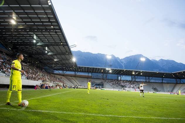 Gent s Danijel Milicevic pictured in action during a soccer game between Austrian team SC Rheindorf Altach and Belgian club KAA Gent, the return leg of the third qualifying round for the UEFA Europa League competition, Thursday 03 August 2017 in Altach, Austria. The first leg resulted in a 1-1 draw. JASPERxJACOBS  x05143269x