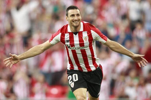 Athletic Club de Bilbao s Aritz Aduriz celebrates goal during Europa League Third Qualifying Round, 2nd leg. August, 3rd.  (2017080361)