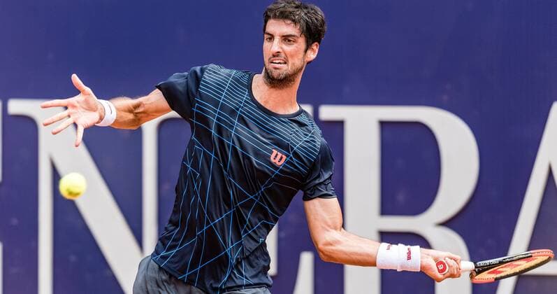 03.08.2017, Sportpark, Kitzbuehel, AUT, ATP Tennis Herren Tour, Generali Open Kitzbuehel, im Bild Thomaz Bellucci (BRA) Thomaz Bellucci of Brasil during the ATP Generali Open Kitzbuehel Tennis Tournament at the Sportpark in Kitzbuehel, Austria on 2017 08 03. Kitzbuehel  EP_ade  