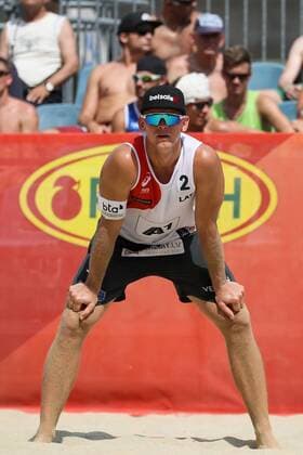 Beach volleyball Beachvolleyball - FIVB World Championships 2017 VIENNA,AUSTRIA,04.AUG.17 - BEACH VOLLEYBALL - FIVB World Championships, men. Image shows Jan Smedins (LAT). GEPAxpictures xMaticxKlansek