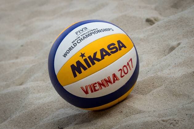 Beach volleyball Beachvolleyball - FIVB World Championships 2017 VIENNA,AUSTRIA,04.AUG.17 - BEACH VOLLEYBALL - FIVB World Championships. Image shows a feature of the ball. GEPAxpictures xMaticxKlansek