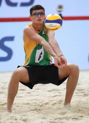 Beach volleyball Beachvolleyball - FIVB World Championships 2017 VIENNA,AUSTRIA,05.AUG.17 - BEACH VOLLEYBALL - FIVB World Championships. Image shows Andre Loyola Stein (BRA). GEPAxpictures xChristianxWalgram