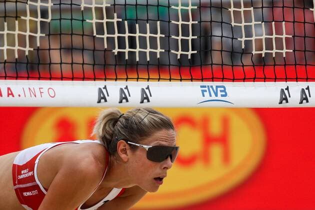 Beach volleyball Beachvolleyball - FIVB World Championships 2017 VIENNA,AUSTRIA,05.AUG.17 - BEACH VOLLEYBALL - FIVB World Championships, ladies. Image shows Sarah Pavan (CAN). GEPAxpictures xMaticxKlansek