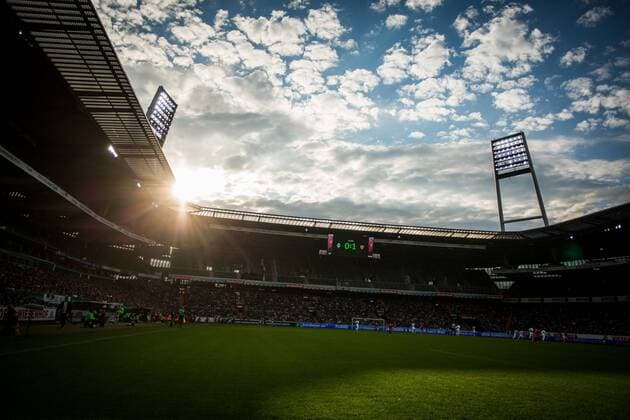 Fußball, Stadiongeschichte FC Valencia FSP, SV Werder Bremen (GER) vs FC Valencia (ESP) 05.08.2017, Weser Stadion, Bremen, FSP, SV Werder Bremen (GER) vs FC Valencia (ESP) , im Bild picture shows Weser Stadion in der Abendsonne, nordphotox xRauch nph00251