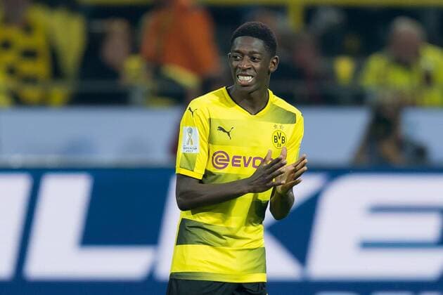 Dortmund, Deutschland, 05.08.2017, DFL Supercup, BV Borussia Dortmund - FC Bayern Muenchen, Ousmane Dembele (BVB) schaut ( DeFodi001