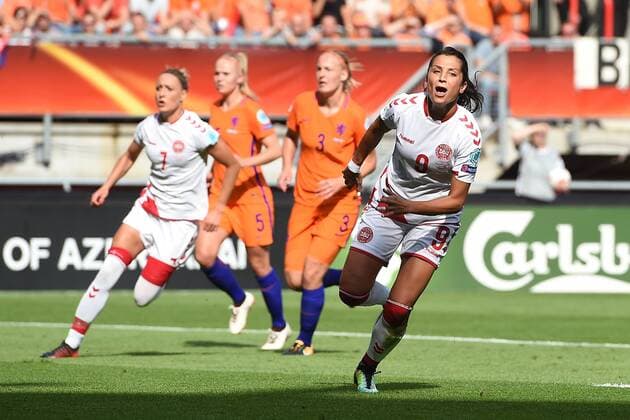 Fußball UEFA Women s Euro Finale Niederlande - Dänemark am 06.08.2017 im FC Twente Stadion in Enschede Torjubel zum 0:1 durch Nadia Nadim ( Dänemark ) xRx