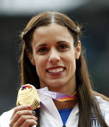 Gold medalist Ekaterini Stefanidi of Greece during the medal ceremony for the women s Pole Vault at the London 2017 IAAF World Championships in London, Britain, 07 August 2017. London 2017 IAAF World Championships !ACHTUNG: NUR REDAKTIONELLE NUTZUNG!  Copyright: xLavandeiraxjr.x 20170807-636377318305624611