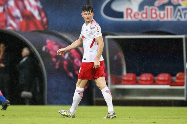 Oliver Burke (RB Leipzig) - Testspiel Saison 2017-2018 RasenBallsport Leipzig vs. Stoke City in der Red Bull Arena in Leipzig - Freisteller,Aktion,Deutschland, Fußball, Mann, Männer,05.08.2017