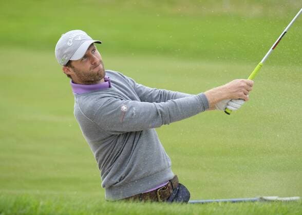 August 10th 2017, Galgorm Castle Golf Club, Galgorm, Northern Ireland; Northern Ireland Open, 1st Round; Antoine Schwartz (FRA) plays from the bunker on the 18th xNigelxCookex  ActionPlus11914070