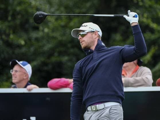 August 10th 2017, Galgorm Castle Golf Club, Galgorm, Northern Ireland; Northern Ireland Open, 1st Round; Jens Dantorp (SWE) reacts to his first tee shot xNigelxCookex  ActionPlus11914083