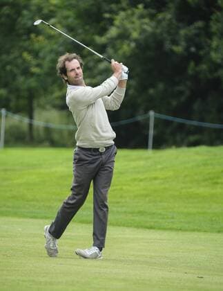 August 10th 2017, Galgorm Castle Golf Club, Galgorm, Northern Ireland; Northern Ireland Open, 1st Round; Matteo Delpodio (ITA) plays his approach shot on the 18th xNigelxCookex  ActionPlus11914073