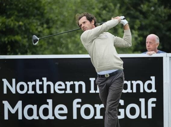 August 10th 2017, Galgorm Castle Golf Club, Galgorm, Northern Ireland; Northern Ireland Open, 1st Round; Matteo Delpodio (ITA) plays his tee shot from the 1st xNigelxCookex  ActionPlus11914076