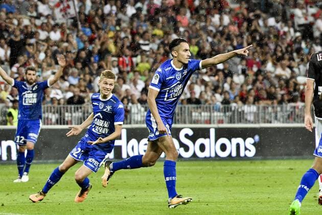 Fußball, OGC Nizza - ES Troyes AC Joie Troyes - Saif Eddine Khaoui (Troyes) FOOTBALL : OGC Nice vs Troyes - Ligue 1 - Nice - 11 08 2017 NorbertScanella Panoramic 