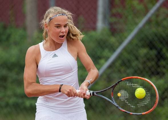 ANJA WILDGRUBER (GER), Tennis Europe-Bavarian Junior Open, GS16 Tennis - Bavarian Junior Open 2017 - Tennis Europe Junior Tour - SC Eching - Eching - Bayern - Germany - 12 August 2017. Â Copyright: xJuergenxHasenkopfx
