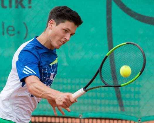 FEDERIC KRUSEMARK(GER), Tennis Europe-Bavarian Junior Open, BS16 Tennis - Bavarian Junior Open 2017 - Tennis Europe Junior Tour - SC Eching - Eching - Bayern - Germany - 12 August 2017. Â Copyright: xJuergenxHasenkopfx