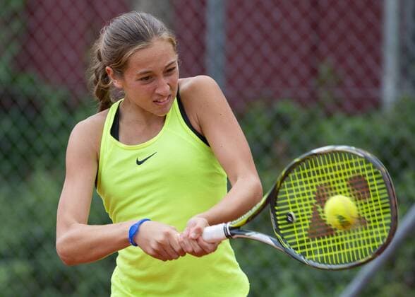 LUCIJA CIRIC BAGARIC (CRO), Tennis Europe-Bavarian Junior Open, GS14 Tennis - Bavarian Junior Open 2017 - Tennis Europe Junior Tour - SC Eching - Eching - Bayern - Germany - 12 August 2017. Â Copyright: xJuergenxHasenkopfx