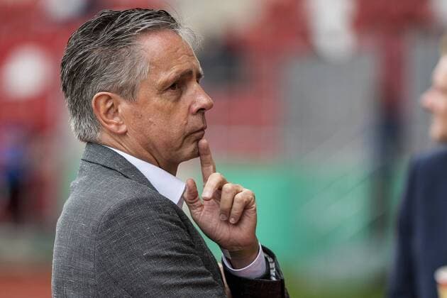 FUSSBALL DFB-POKAL 2017 2018 3. LIGA ERFURT-HOFFENHEIM 12 08 2017 - Erfurt: FC Rot-Weiß Erfurt Präsident Rolf Rombach vor dem DFB-Pokal-Spiel des FC Rot-Weiß Erfurt gegen die TSG 1899 Hoffenheim am 12. August 2017 im Steigerwaldstadion Erfurt. _________________