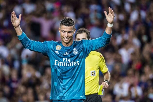 August 13, 2017 - Barcelona, Catalonia, Spain - Real Madrid forward RONALDO reacts after getting the red card during the Spanish Super Cup Final 1st leg between FC Barcelona Barca and Real Madrid at the Camp Nou stadium in Barcelona FC Barcelona 1:3 Real Madrid - Spanish Super Cup 2017 - ZUMAo105 20170813_zap_o105_057 Copyright: xMatthiasxOesterlex