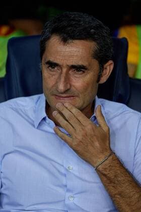 August 13th 2017, Nou Camp, Barcelona, Spain; Spanish Football Supercopa 1st Leg FC Barcelona Barca versus Real Madrid; Ernesto Valverde head coach of FC Barcelona prior to the game; xDavidxAliagax  ActionPlus11916451